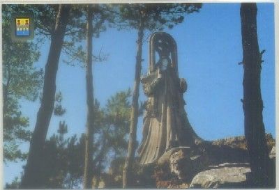 POSTAL DE PONTEVEDRA. BAYONA. LA VIRGEN DE LA ROCA