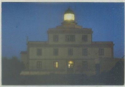 POSTAL DE LA CORUÑA. FINISTERRE. EL FARO. NOCTURNO