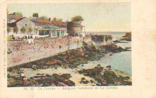 POSTAL ANTIGUA DE LA CORUÑA. Nº 32. ANTIGUAS FORTALEZAS DE LA CORUÑA.