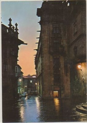 POSTAL DE CORUÑA. SANTIAGO DE COMPOSTELA. CALLE DE FONSECA