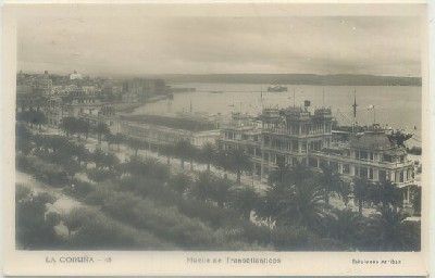 POSTAL DE CORUÑA. MUELLE DE TRASANTLANTICOS Nº 45