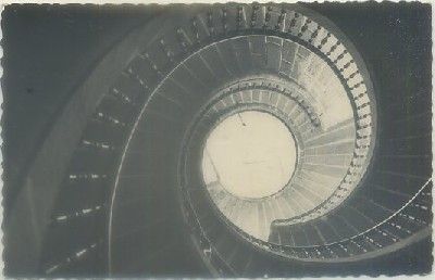 POSTAL DE CORUÑA. SANTIAGO. CONVENTO STO. DOMINGO. ESCALERA DE CARACOL