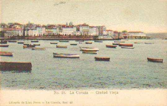 POSTAL ANTIGUA DE LA CORUÑA. Nº 13. CIUDAD VIEJA.