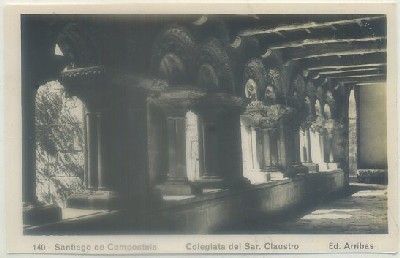 POSTAL DE CORUÑA. SANTIAGO. COLEGIATA DEL SAR. CLAUSTRO Nº 140