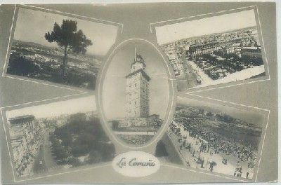 POSTAL DE CORUÑA. CINCO VISTAS