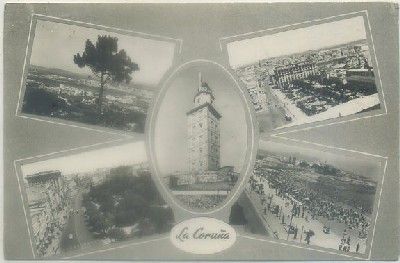 POSTAL DE CORUÑA. CINCO VISTAS