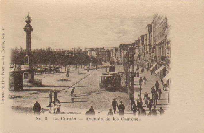POSTAL ANTIGUA DE LA CORUÑA. Nº 3. AVENIDA DE LOS CANTONES.