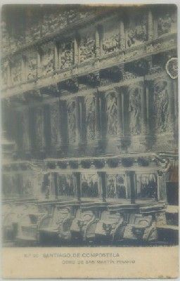 POSTAL ANTIGUA DE CORUÑA. SANTIAGO. CORO DE SAN MARTIN PINARIO Nº 20