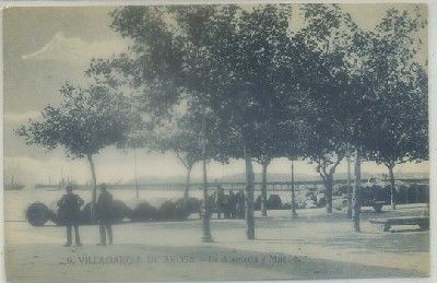 POSTAL ANTIGUA DE PONTEVEDRA. VILLAGARCIA DE AROSA. LA ALAMEDA Y EL MUELLE Nº 9