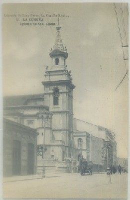 POSTAL ANTIGUA DE CORUÑA. IGLESIA DE SANTA LUCIA Nº 9