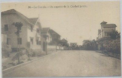 POSTAL ANTIGUA DE CORUÑA. UNA ASPECTO DE LA CIUDAD JARDIN Nº 24