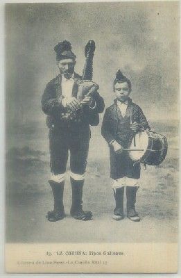 POSTAL ANTIGUA DE CORUÑA. TIPOS GALLEGOS Nº 12