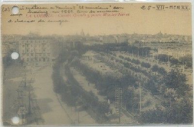POSTAL ANTIGUA DE CORUÑA. CANTON GRANDE Y PASEO MENDEZ NUÑEZ