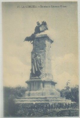 POSTAL ANTIGUA DE CORUÑA. ESTATUA DE LINARES RIVAS Nº 47