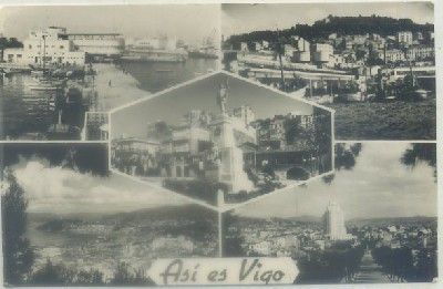 POSTAL DE PONTEVEDRA. VIGO. CIENCO VISTAS