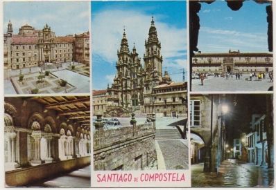 POSTAL DE CORUÑA. SANTIAGO DE COMPOSTELA. VARIAS VISTAS .