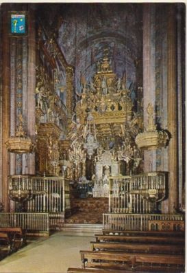 POSTAL DE CORUÑA. SANTIAGO DE COMPOSTELA. ALTAR MAYOR DE LA CATEDRAL