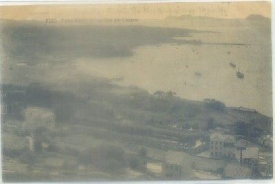 POSTAL ANTIGUA DE VIGO: VISTA GENERAL DESDE EL CASTILLO DEL CASTRO