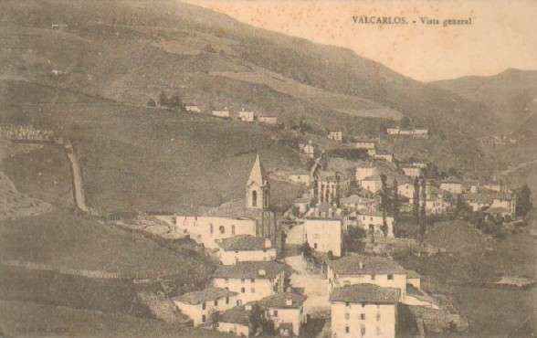 POSTAL ANTIGUA DE VALCARLOS. VISTA GENERAL.