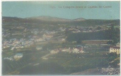 POSTAL ANTIGUA DE VIGO: LA CAMPIÑA DESDE EL CASTILLO DEL CASTRO