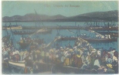 POSTAL ANTIGUA DE VIGO: LLEGADA DEL RESCADO