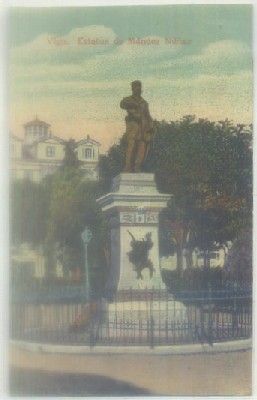 POSTAL ANTIGUA DE VIGO: ESTATUA DE MENDEZ NUÑEZ