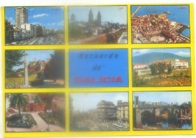 POSTAL DE GALICIA. RECUERDO DE GALICIA. 8 VISTAS