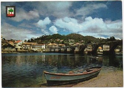 POSTAL DE PONTEVEDRA. VIGO. RIA Y PUENTE SAMPAYO