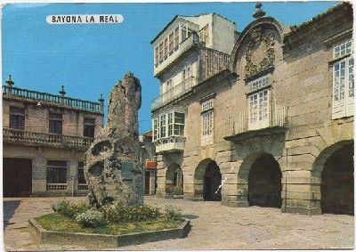 POSTAL DE PONTEVEDRA. BAYONA LA REAL. MONOLITO CARABELA LA PINTA