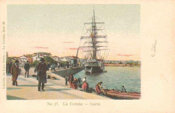 POSTAL ANTIGUA DE LA CORUÑA. Nº 27. GARAS.