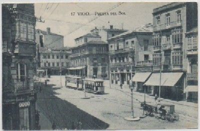 POSTAL ANTIGUA DE VIGO: PUERTA DEL SOL Nº 17
