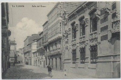 POSTAL ANTIGUA DE LA CORUÑA: CALLE DEL ORZAN