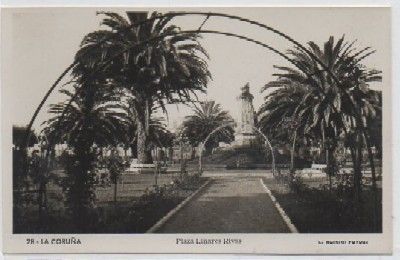 POSTAL ANTIGUA DE LA CORUÑA: PLAZA LINARES RIVAS Nº 28