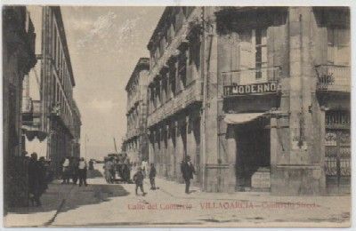 POSTAL ANTIGUA DE PONTEVEDRA. VILLAGARCIA. CALLE DEL COMERCIO