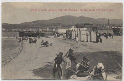POSTAL ANTIGUA DE PONTEVEDRA. VILLAGARCIA. PLAYA VISTA ALEGRE