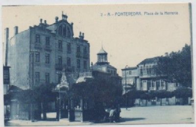 POSTAL ANTIGUA DE PONTEVEDRA. PLAZA DE LA HERRERIA