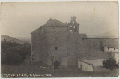 POSTAL ANTIGUA DE PONTEVEDRA. LA GUARDIA. LA IGLESIA PARROQUIAL