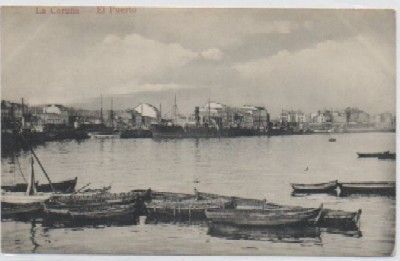 POSTAL ANTIGUA DE LA CORUÑA. EL PUERTO