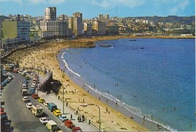 POSTAL DE LA CORUÑA. PLAYA DEL ORZAN