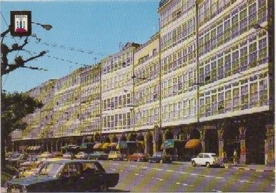 POSTAL DE LA CORUÑA. GALERIAS DE LA MARINA
