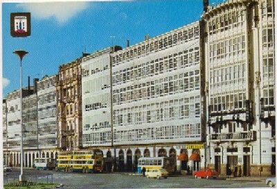 POSTAL DE LA CORUÑA. GALERIAS DE PUERTO REAL