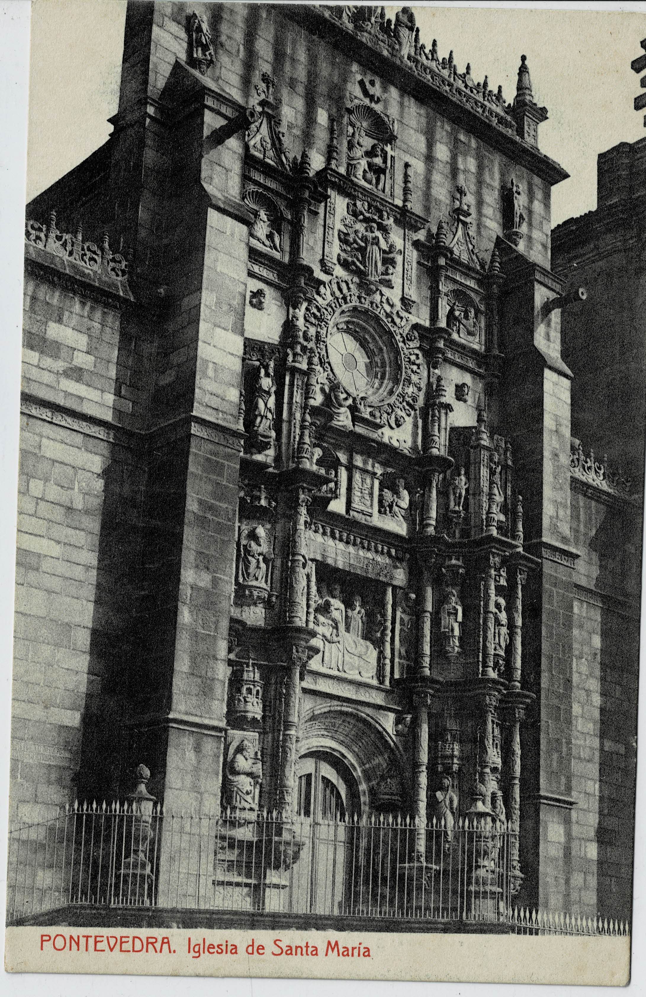 POSTAL DE PONTEVEDRA. IGLESIA DE SANTA MARIA