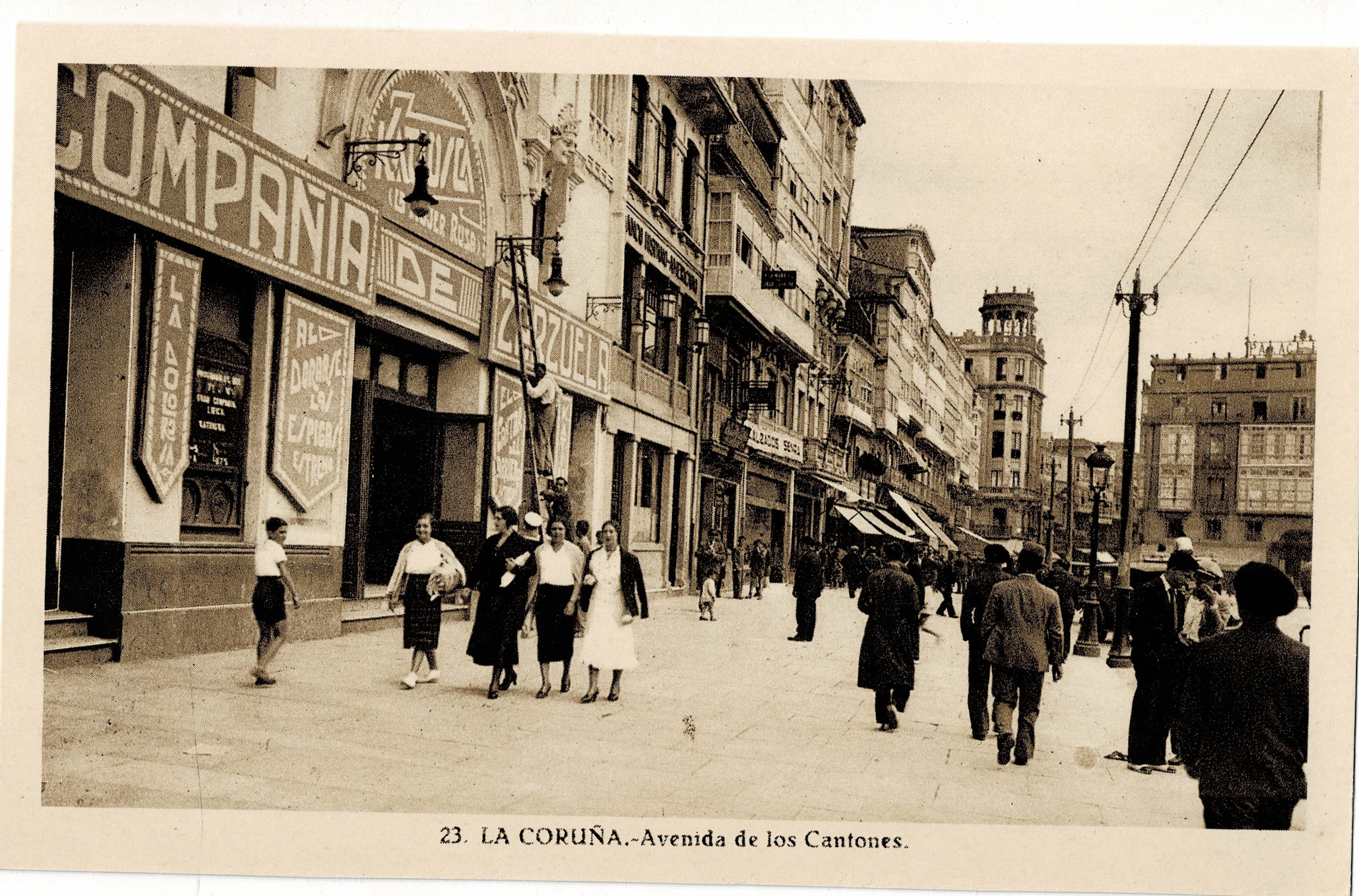 POSTAL LA CORUÑA. AVENIDA DE LOS CANTONES
