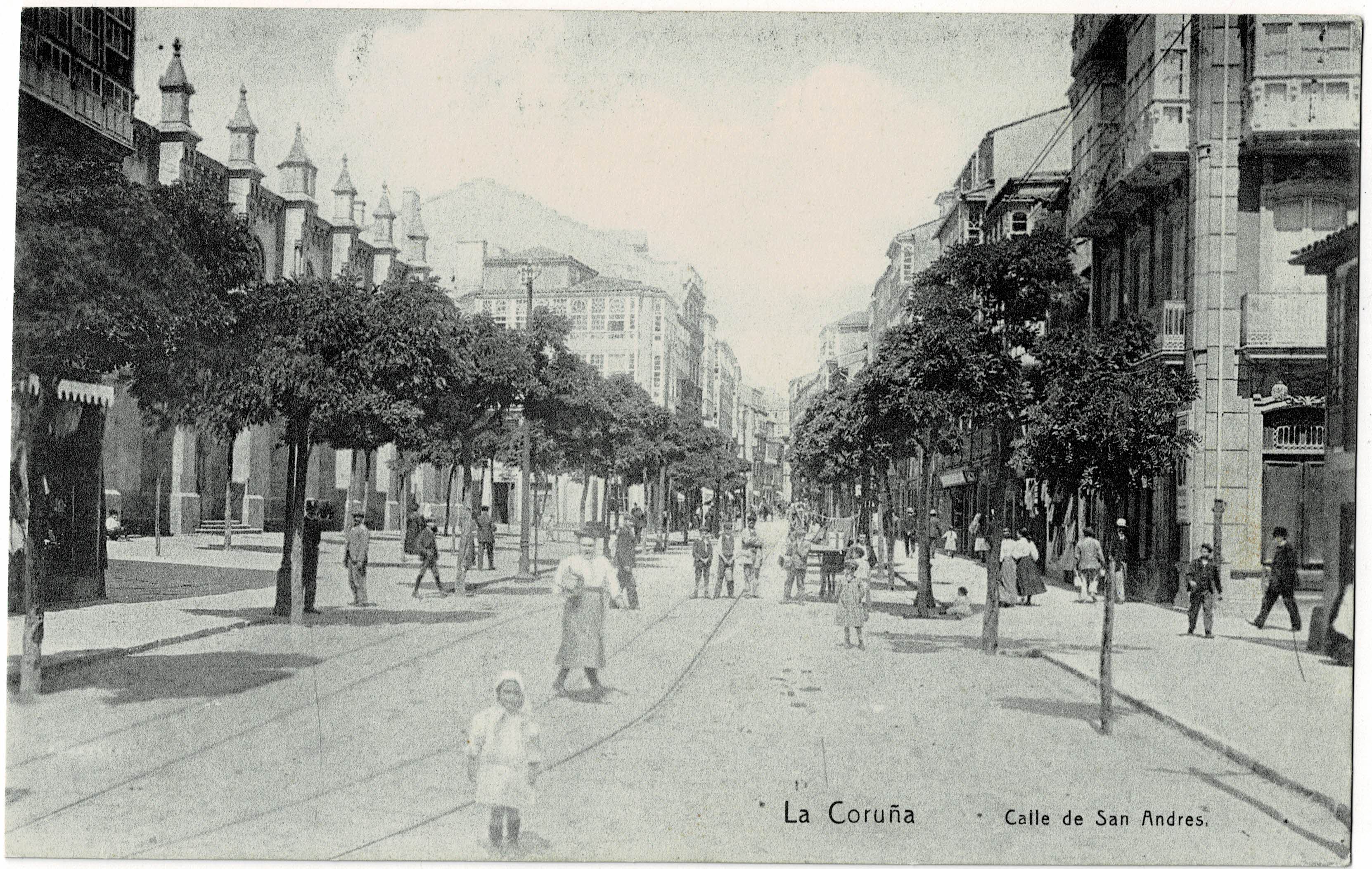 POSTAL DE LA CORUÑA. CALLE DE SAN ANDRES