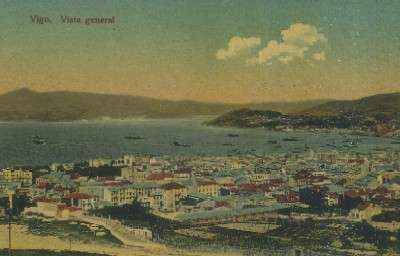 POSTAL ANTIGUA DE GALICIA VIGO VISTA GENERAL ( PONTEVEDRA )