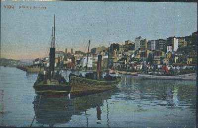 POSTAL ANTIGUA DE GALICIA VIGO RIVERA Y AVENIDAS ( PONTEVEDRA )