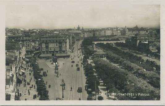 POSTAL ANTIGUA DE GALICIA. LA CORUÑA. CANTONES Y PARQUE