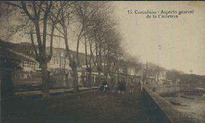 POSTAL ANTIGUA CONCURBION ASPECTO GENERAL DE LA CARRETERA ( CORUÑA )