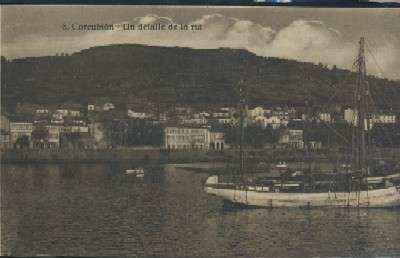 POSTAL ANTIGUA CONCURBION Nº 8 UN DETALLE DE LA RIA ( CORUÑA )