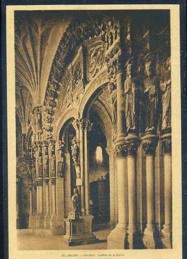 POSTAL ANTIGUA DE GALICIA - OURENSE Nº 35 CATEDRAL PORTICO DE LA GLORIA